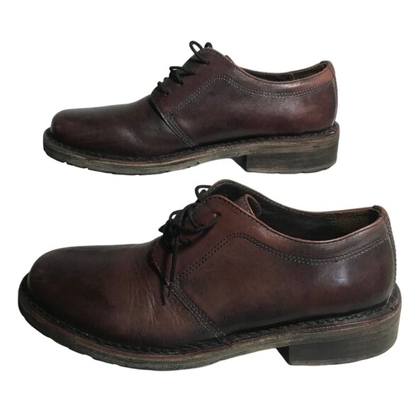 Bass Dress Shoes Fairmount  JD Series Mens Leather Burgandy Brown Size 9D Brazil - Picture 1 of 11